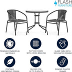 Flash Furniture 3-Piece Patio Dining Set - Image 2