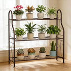 SORCEDAS Plant Stand Indoor Outdoor Plant Shelf 3 Tier Metal Corner Flower - Image 3