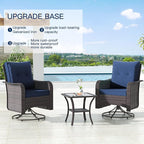 Kullavik 11 Pieces Outdoor Patio Furniture Set, PE Wicker Rattan Sectional Sofa - Image 7