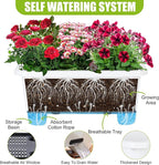 Self-Watering Rectangle Planter Boxes 8-Pack, 15.7-Inch Window Box Planter - Image 2