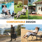 NEWBULIG Zero Gravity Chair Set of 2, Lounge Chair Folding Portable Adjustable - Image 8
