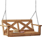 Backyard Discovery 55" Cedar Wood Farmhouse Outdoor Porch Swing Bench by BackyardDiscovery