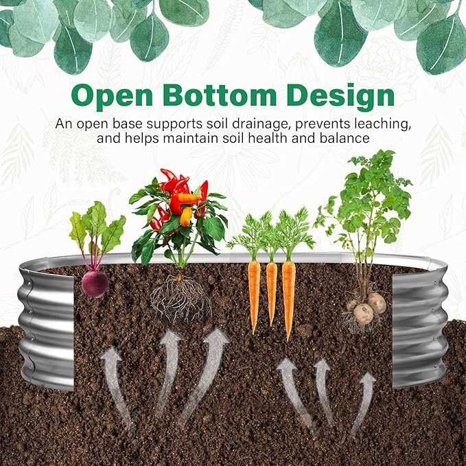 TATAANTY Galvanized Raised Garden Bed - Image 4