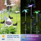 SOLPEX Solar Garden Lights, 3 Pack Solar Butterfly Lights Yard Decorations - Image 3