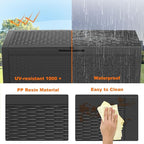 120 Gallon Waterproof Outdoor Storage Box, Resin Deck Box, Lockable Outside - Image 5
