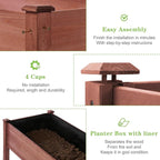 Raised Garden Bed with Legs, Outdoor Wood Elevated Planter Box, Thick Legs - Image 6