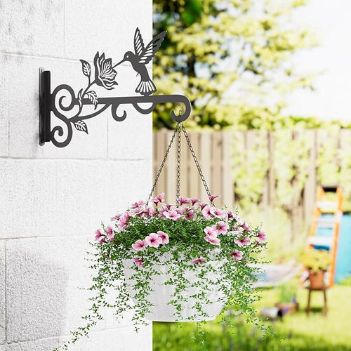 2-Pack Aesthetic Plant Hangers Outdoor – 10 Inch Metal Hanging Plant Bracket - Image 2