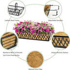 2 Pack 16 Inch Window Boxes Planters Railing Planter Box - Image 3
