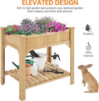 Yaheetech 36x25x37 Inch Raised Garden Bed 8 Pocket Herbs Outdoor Horticulture - Image 8