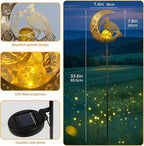JOBOSI Solar Moon Cardinals Garden Light, Moving Moon & Cardinals Stake Decor - Image 5