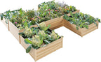 AMERLIFE Raised Garden Bed – 12x12x2 ft H-Shaped Wooden Planter Box, 180 Cu. Ft - Image 8