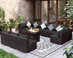 NICESOUL 11 Pcs Modern Outdoor Patio Sectional Furniture Set - Image 2