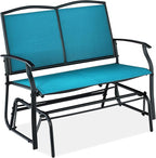 Best Choice Products 2-Person Outdoor Patio Swing Glider Steel Bench Loveseat by BestChoiceProducts