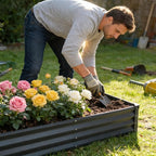 GARDMAX 8x4x1FT Galvanized Raised Garden Bed Kit, Metal Planter Boxes Outdoor - Image 9