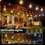 RTTY Dense-Glow Outdoor String Lights 25ft, G40 Led Patio Globe Lights - Image 9