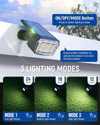 Solar Spot Lights Outdoor 63 LED 3 Lighting, Waterproof IP65 Modes Spotlights - Image 2