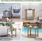 Outdoor Side Table, 2-Tier Small Outdoor Table - Image 6
