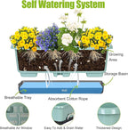 Window Box Planter 6 Pcs, 18 Inches Rectangle Flower Pots - Image 5