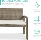 Best Choice Products Outdoor Bench 2-Person Wicker Garden Patio Benches Seating - Image 5