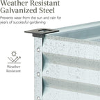 Best Choice Products 48x24x30in Galvanized Raised Garden Bed, Metal Elevated - Image 4