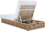 SAFAVIEH Outdoor Collection Gillian Tan Rope/White Cushion Chaise Lounge Chair - Image 11