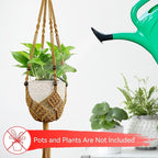 USLAI Macrame Plant Hanger Indoor Outdoor, Fits 3 to 6.5 inch Pots, Hanging - Image 7