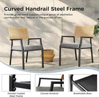 Grand Patio Outdoor Dining Chair Set of 2, 2-Piece Stackable Wicker Chairs - Image 4