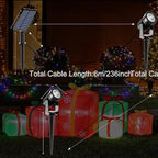T-SUNUS RGB Solar Spot Lights Christmas, Metal Color Changing Landscape - Image 4