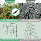Cucumber Trellis Arch 5.3FT Black PP Coated Stainless Steel Garden Arch Trellis - Image 5