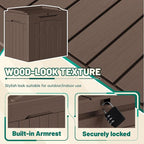 Devoko 30 Gallon Resin Deck Box 2 Pack Outdoor Indoor Waterproof Storage Box - Image 2