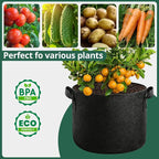 5 Pack 7 Gallon Grow Bags with Handles, Thickened Aeration Nonwoven Fabric - Image 7