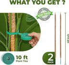 2 Pack 48'' Bendable Moss Pole Monstera Plant Support - Image 2