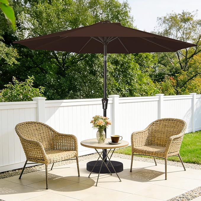 MEWAY 9ft Patio Umbrella Outdoor Table Umbrellas - Image 2