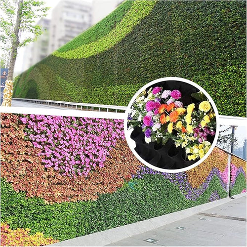 49 Pockets Hanging Planter Bags, Hanging Vertical Wall Mounted Plant Planting - Image 2