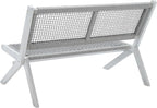 SAFAVIEH Outdoor Collection Kobina Grey Acacia Wood/Grey Rope Foldable Bench - Image 7