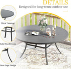 VICLLAX 50" Outdoor Round Patio Table - Image 4