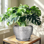 Flower Pot - 10 Inch Planter - Indoor/Outdoor Decorative Mid-Century Planter - - Image 7
