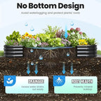 Quictent Galvanized Raised Garden Bed Kit, Strengthened by Crossbar, Dark Gray - Image 5