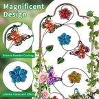 2 Pack Metal Garden Trellis Arched Fence Trellises - Image 3