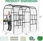 DoCred Garden Arch Trellis for Climbing Plants, 87 Inch Large Garden Trellises - Image 4