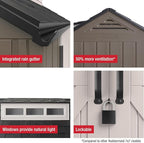 Rubbermaid Extra Large Resin Outdoor Storage Shed - Image 9