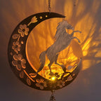 Moon Horsebird Wind Chime Outdoor, Handcrafted Metal Garden Wind Chimes - Image 6