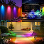 WdtPro Solar Color Changing Spot Lights, 8 Lighting Modes Solar Lights Outdoor - Image 6