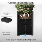 Set of 2 Tall Metal Planter Box - Image 5