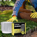 HongWay 120 Pack 4 Inch Landscape Garden Staples, Garden Stakes Galvanized 12 - Image 3