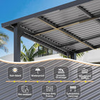 AECOJOY 10'x8' Pergola Hardtop Outdoor Gazebo - Image 2