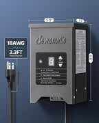 DEWENWILS 150W Low Voltage Landscape Lighting Transformer, 120V to 12/15V AC - Image 8