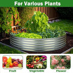 OUSHENG 5x5x1ft Round Galvanized Raised Garden Beds Outdoor, Steel Fire Pit - Image 5
