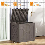 31 Gallon Outdoor Storage Box, Large Resin Deck Box - Image 2