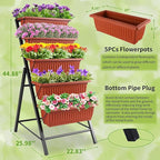 Homdox 2 Pack Vertical Garden Bed, 5 Tiers Vertical Raised Garden Planter - Image 2